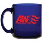 Personalized Glass Coffee Mugs - 13 oz. Midnight Blue Glass Coffee Mug