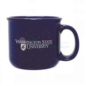Custom Promotional 14 oz. Blue Camper Mug
