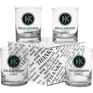 Custom Promotional 14 oz. Thank You Set Beverage Glass (4 pc. set)