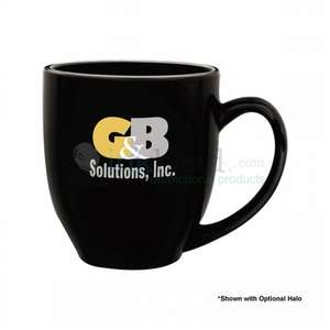 14 oz. Solid Black Bistro Mug