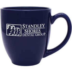 Custom Promotional 14 oz. Solid Black Bistro Mug