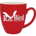 Personalized Coffee Mugs - 14 oz. Two-Toned Red and White Bistro Mug