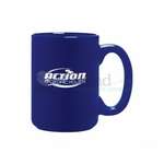 Personalized Classic Coffee Mugs - 15 oz. Etched Blue Atlas Collection Mug