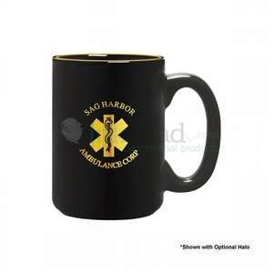 Custom Promotional 15 oz. Black Atlas Mug
