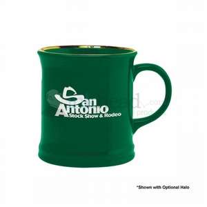Custom Promotional 15 oz. Etched Green Corpotate Mug