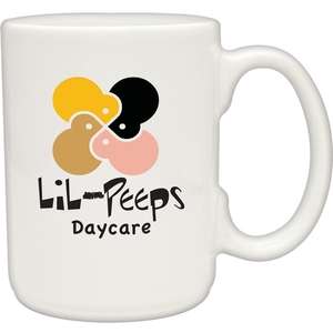 Custom Promotional 15 oz. White Atlas Mug