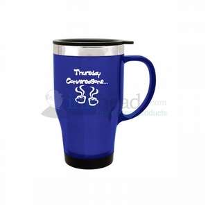 Custom Promotional 16 oz. Beta Blue Steel City Acero Mug