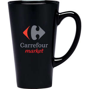 Custom Promotional 16 oz. Black Cafe Grande Mug