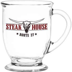 Custom Promotional 16 oz. Exclusive Clear Cafe Royale Mug