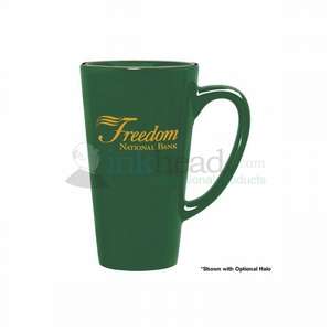 Custom Promotional 16 oz. Green Cafe Grande Mug