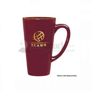 Custom Promotional 16 oz. Maroon Cafe Grande Mug