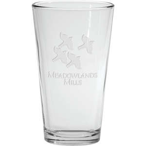 Custom Promotional 16 oz. Etched Beverage/Mixing Glass