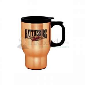 Custom Promotional 16 oz. Stainless Steel City Copper Tapered Travel Mug
