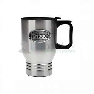 Custom Promotional 16 oz. Steel City Banded Double Wall Travel Mug