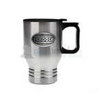 Promotional Travel Coffee Mugs - 16 oz. Steel City Banded Double Wall Travel Mug