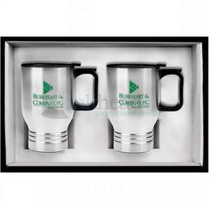 Custom Promotional 16 oz. Steel City Travel Mug (2 pc. set)