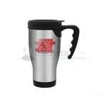 Custom Travel Coffee Mugs - 16 oz. Steel City Travel Mug W/Twist Lid