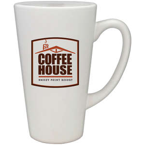 Custom Promotional 16 oz. White Cafe Mug