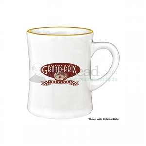 Custom Promotional 16 oz. White Navy Mug