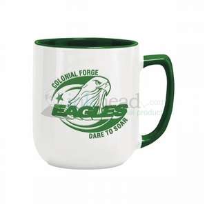 Custom Promotional 17 oz. Green Duo-Tone Noble Mug