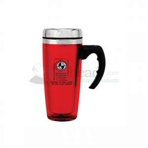18 oz. Laser Red Steel City Commuter Mug