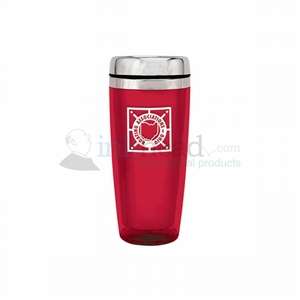 Custom Promotional 18 oz. Laser Red Steel City Tumbler Mug