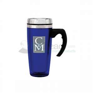 Custom Promotional 18 oz. Sonic Blue Steel City Commuter Mug