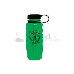 Custom Promotional 18 oz. Transparent Green Clutch Polycarbonate Bottle