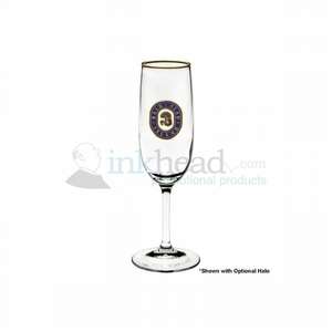 Custom Promotional 6 oz. Clear Bristol Stem Flute