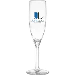 Custom Promotional 6 oz. Domaine Flute Clear Stem