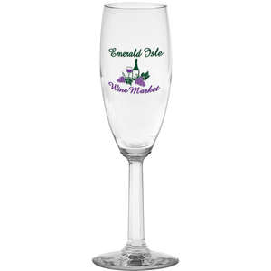Custom Promotional 6 oz. Napa Valley Flute With Optic Stem