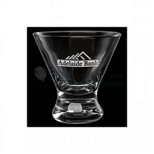 Custom Promotional 8 oz. Etched Cosmopolitian Martini Glass