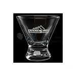 Promotional Glass & Stemware - 8 oz. Etched Cosmopolitian Martini Glass