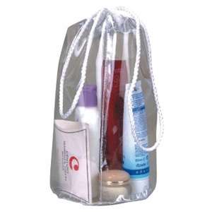 Custom Promotional Clear Vinyl Drawstring Bag