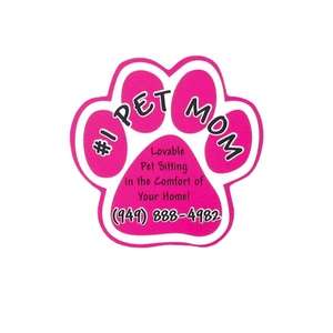 Custom Promotional Paw Car Sign Magnet - 5" x 5", 30 mil