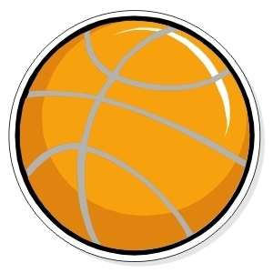 Custom Promotional Basketball Magnet - 3", Indoor