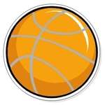 Customized Sports Magnets - Basketball Magnet - 3", Indoor 20 mil
