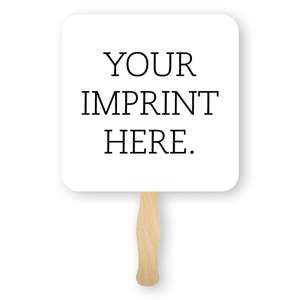 Custom Promotional Square Hand Fan with Rounded Corners