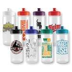 Imprinted Promotional Products - 16oz Clear Sports Bottle - Push'n Pull Cap
