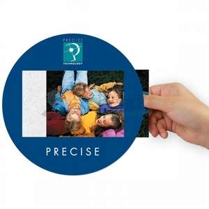 Custom Promotional Frame-It FLEX Window/Photo Mouse Pad - 8" Round x 1/8", Heavy Duty Base