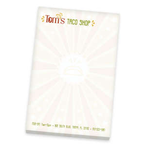 Custom Promotional Scratch Pad 4" x 6" - 50 Sheets