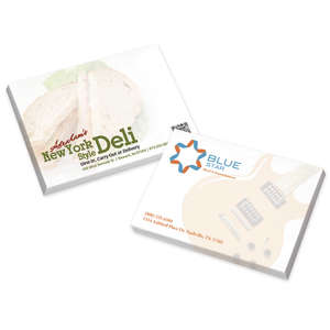 Custom Promotional Adhesive Notepad 4" x 3" - 25 Sheets