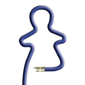 Custom Promotional Girl Shaped Pencil