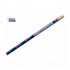 Custom Promotional Blue, Teal & Magenta Rainbow Pencil