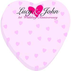 Custom Promotional Adhesive Heart Notepad 3" x 3" - 50 Sheets