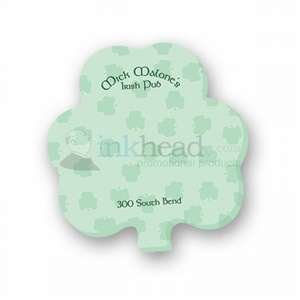 Custom Promotional Adhesive Shamrock Notepad 3" x 3" - 50 Sheets