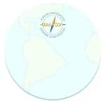 Imprinted Stock Shaped Notepads - Adhesive Circle Notepad 3" x 3" - 100 Sheets