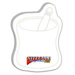 Logo Stock Shaped Notepads - Adhesive Mortar & Pestle Notepad 4" x 3" - 25 Sheets