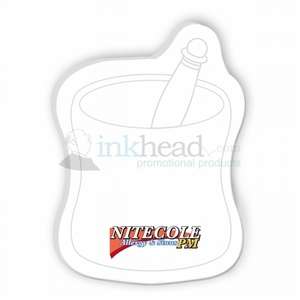 Custom Promotional Adhesive Mortar & Pestle Notepad 4" x 3" - 50 Sheets