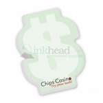 Customized Stock Shaped Notepads - Adhesive Dollar Sign Notepad 4" x 3" - 100 Sheets